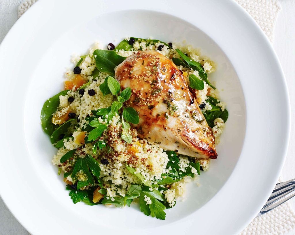 Honey, Lemon And Oregano Chicken With Couscous
